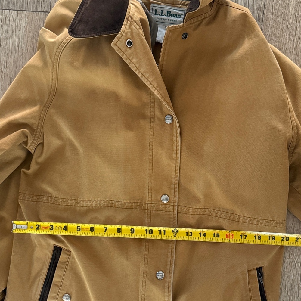 LL BEAN / 70's Aztec Trench Coat MADE IN USA WOOL Blanket Lined - Picture 13 of 15